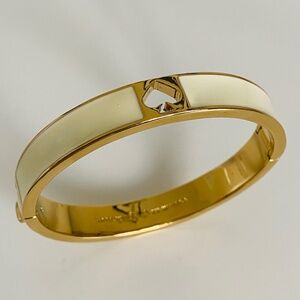 Kate Spade Hole Punch White Enamel Bangle